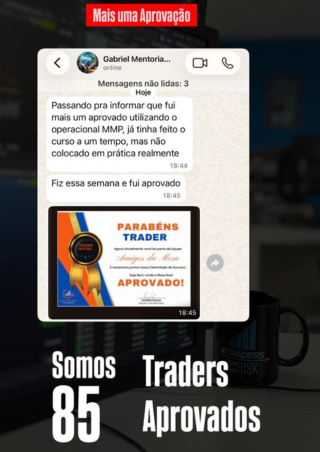 Mais uma aprovação — Somos +85 traders aprovados
